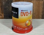 Sony 100-pack DVD-R 1x-16x 4.7GB/Go Blank Discs 120 min. - New Sealed - $22.00