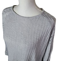 LC Lauren Conrad Sweater Knit Gray Silver Womens Small - £14.01 GBP