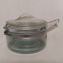 Pyrex Flameware 2 Quart Covered Saucepot 6324 With Cracked Lid - $28.95