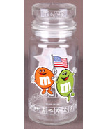 M&amp;M&#39;s Olympic Glass Candy Jar From 1984 Los Angeles Olympics-Chocolate C... - $14.01