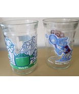 Vintage Tom and Jerry The Movie &amp; Tennis Welch&#39;s Glass Jelly Jam Jar Set... - $226.06 MXN