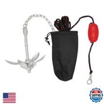 Extreme Max BoatTector 3.5lb Grapnel Anchor Kit Kayak PWC Small Boats - $33.02