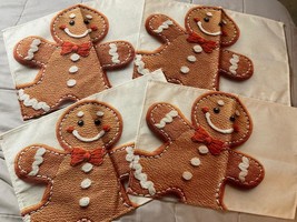 NEW SET OF 4 WOVEN GINGERBREAD MAN PLACEMATS 17.7x11.8” - $19.79