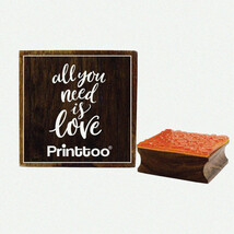 &quot;All You Need is Love&quot; Wooden Rubber Stamp, 4x4 Inch - Perfect for Card ... - $41.53