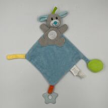 Cudlie Puppy Dog Blue Activity Lovey Security Blanket Teether Crinkle Ball - $18.29 CAD
