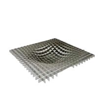Modern Abstract Metal Grid Bowl  Contemporary Wire Mesh Fruit Dish for ... - $4,602.68 MXN