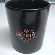 Harley Davidson Black Collectible Coffee Mug Very Small Chip  - $11.91