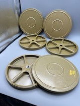 Film Canister and Reel  3  Copper  Cases Super 8mm  Empty  7&quot; Diameter  ... - $22.44
