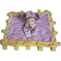 Minnie Mouse Disney Parks Lovey Pink Yellow Security Blanket Plush Crink... - $145.74 MXN