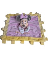 Minnie Mouse Disney Parks Lovey Pink Yellow Security Blanket Plush Crink... - $145.74 MXN