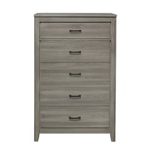 Dark Gray 5-Drawer Chest - Rustic Industrial - $703.99