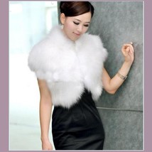  Mink Faux Fur Short Sleeved Vest Jackets White Black Natural Rose and Sapphire