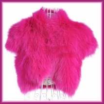  Mink Faux Fur Short Sleeved Vest Jackets White Black Natural Rose and Sapphire image 4