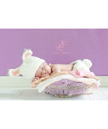 Baby bunny hat and diaper cover set SALE! Super SOFT chenille  size 0-3 ... - £11.81 GBP