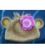 Baby Girl Monkey Hat   size 0-3  same price to 18mth Email me for larger... - £8.62 GBP