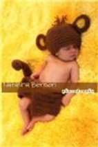 Baby monkey hat and diaper cover set 0-3 to 18mth same price - $18.95