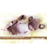 Monkey baby crochet hat and diaper cover  Fits 0-3 months to 18mth Tan a... - £14.92 GBP