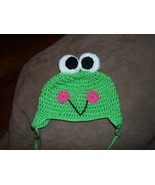 Baby hat Green Frog. 0-3 or ANY size same price to 18mth . Soft, cute fo... - £10.20 GBP