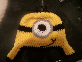 Toddler or child one eyed yellow despicable hat size 0-6mth to 18mth same price  - £11.94 GBP