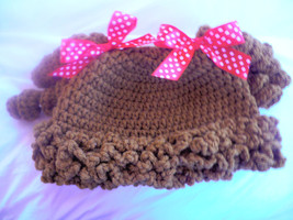 Baby or toddler cabbage doll like hat -  any color with curls or straight 0-6mth - £10.41 GBP