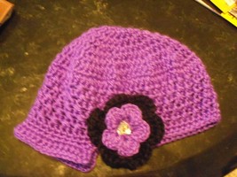 Baby newsboy hat with or without flower. Can accomodate design for boy o... - £11.74 GBP