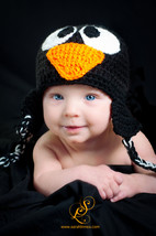 Baby or child hat - Penguin   any size 0-6mth to 18mth same price - $13.95