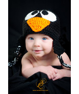Baby or child hat - Penguin   any size 0-6mth to 18mth same price - £10.98 GBP