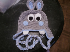 Baby or child Hippo hat - Girl or Boy  Elephant with color trim of choice 0-3 mt - £11.15 GBP