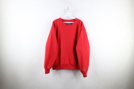 Vtg 90s Champion Reverse Weave Mens Large Faded Blank Crewneck Sweatshirt Red - £63.26 GBP