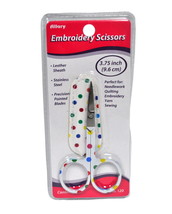 Embroidery Scissors In Leather Sheath Polka Dot - £5.43 GBP