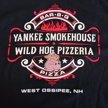 T Shirt Yankee Smokehouse BBQ Wild Hog Pizzeria West Ossipee NH Adult Si... - £11.79 GBP