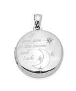 Sterling Silver I Love You To The Moon and Back Round Locket - €124,41 EUR