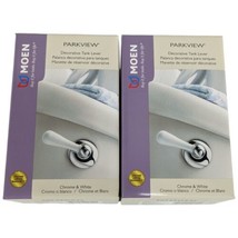 Chrome with White Toilet Handles 2 Moen Parkview Tank Levers DN8601WCH - $35.64