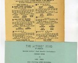 1963 Emergency Broadway Theatre Directory &amp; Benefit Performance Flyer - £21.78 GBP