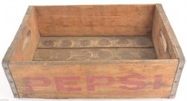 Pepsi Cola Crate Wood Grain Carrier Dayton Ohio Collectible Advertising Soda Pop - £22.83 GBP