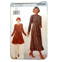 Vtg 1994 Butterick 3671 Sewing Pattern Size 6 8 10 Dress Fast & Easy New Uncut - $5.31