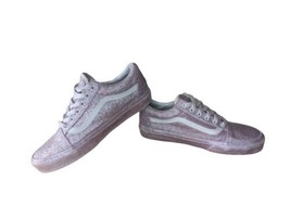 Womens Vans Off the Wall Old Skool Lurex Pink Glitter Lace-up Shoes Size... - $27.25
