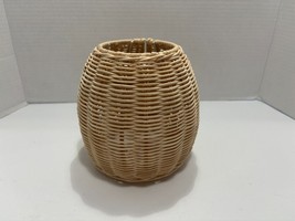 Small Rattan Lamp Shade, Lamp Shade for Table Lamp, Wicker Woven 6.5&quot; Le... - £13.02 GBP