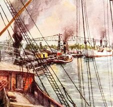 Mount Hope French Canal 1913 Panama Canal History Watercolor Print Read ... - $18.00