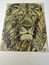 Vtg. Fritz Rudolph Hug Titled LOWE Impressionist Lion Collectible Print - £127.04 GBP