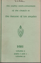 The 86th Convention of the Church in the Diocese of Los Angeles 1981  Volume II - £0.76 GBP