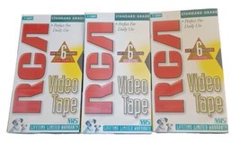 Lot of 3 RCA T-120H Standard Grade 6-Hour VHS Blank Empty Video Tape New... - £8.66 GBP