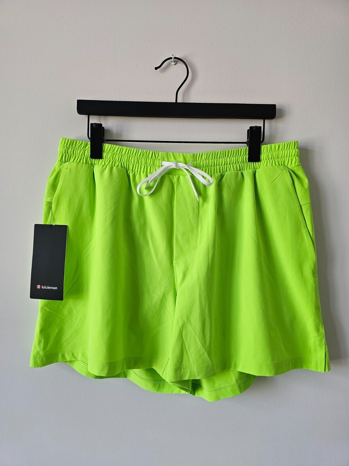 NWT LULULEMON Pool Short 5&quot; Lined Swim Men&#39;s XL ABTH Neon Green - $76.49