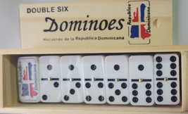 Double Six Republica Dominicana Dominoes Game in Set of 28 Wooden 2"X3/4... - $14.84