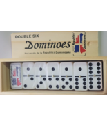 Double Six Republica Dominicana Dominoes Game in Set of 28 Wooden 2"X3/4... - $14.84