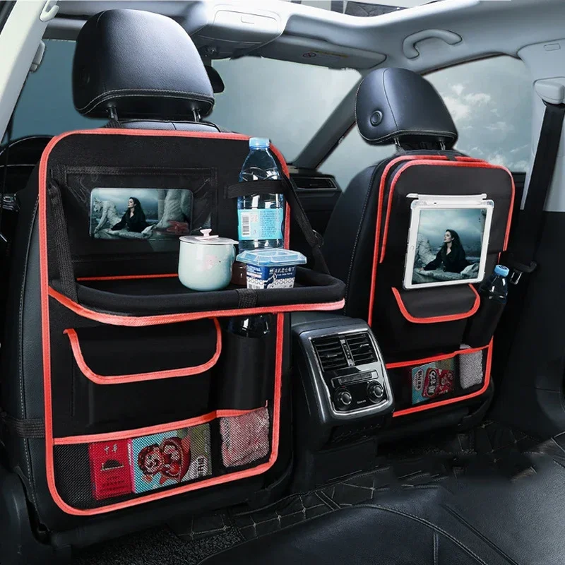 Ats organizer with tray tablet holder multi pocket storage automobiles interior stowing thumb200