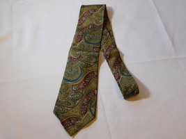 Guy Laroche Couture Mens Silk Tie Neck Tie neckwear print Paisley EUC -- - £18.22 GBP