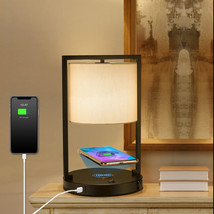 Modern Bedside Lamp, Wireless Charger Table Desk Lamp with USB Port and Power Ou - $329.97