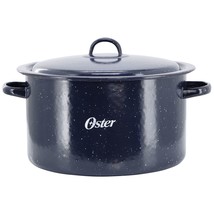 Oster Castillo 11 Quart Enamel on Steel Stock Pot with Lid in Blue - $130.40 CAD