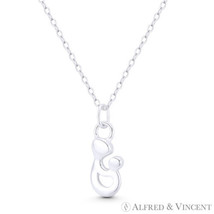 Mother &amp; Baby Child Motherhood Charm 20x7mm Pendant in Italy 925 Sterling Silver - £10.04 GBP+